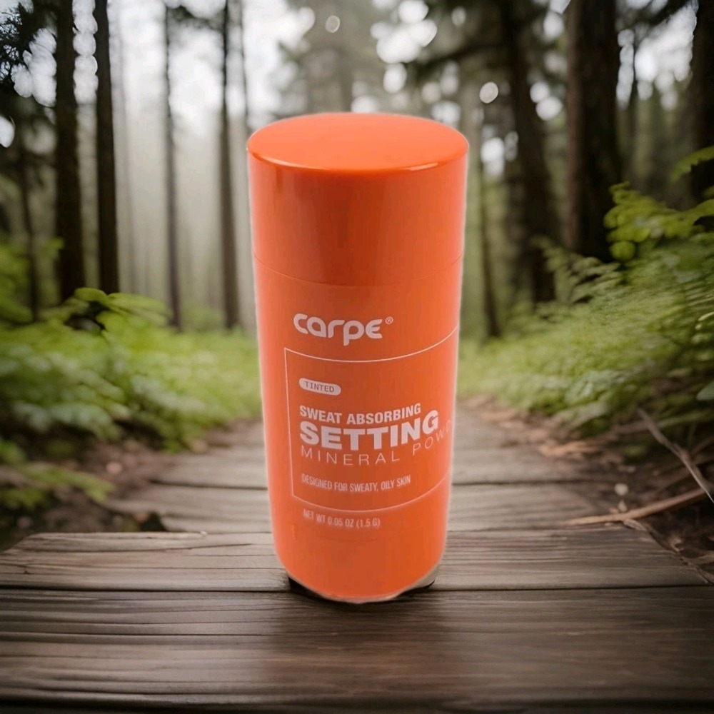Carpe TINTED Sweat Absorbing SETTING MINERAL POWDER .05 oz / 1.5 g w/ Brush